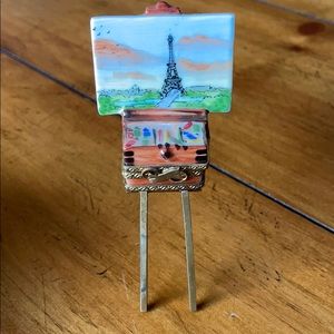 Limoge Artist Easel and Canvas